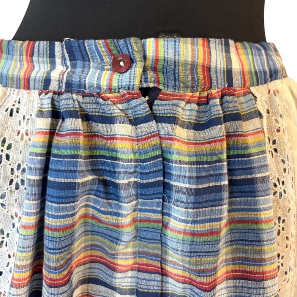 Vintage Striped White Prairie Circle Skirt - Picture 6 of 12